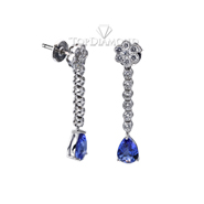 Blue sapphire and diamond Earrings E0415. Blue sapphire and diamond Earrings E0415, Gemstone Earrings. Gemstone Jewelry. Top Diamonds & Jewelry