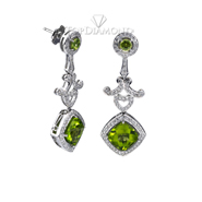 Green Amethyst and diamond Earrings E0634. Green Amethyst and diamond Earrings E0634, Gemstone Earrings. Gemstone Jewelry. Top Diamonds & Jewelry