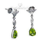 Green Amethyst and diamond Earrings E0870. Green Amethyst and diamond Earrings E0870, Gemstone Earrings. Gemstone Jewelry. Top Diamonds & Jewelry