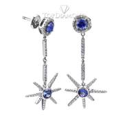 Blue sapphire and diamond Earrings E0631. Blue sapphire and diamond Earrings E0631, Gemstone Earrings. Gemstone Jewelry. Top Diamonds & Jewelry