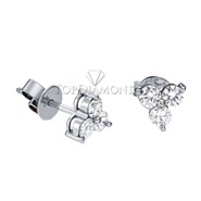 Three Stone Diamond Earrings E0749. Three Stone Diamond Earrings E0749, Diamond Earrings. Earrings. Top Diamonds & Jewelry