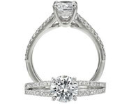Ritani Bella Vita Engagement Ring Setting – 1RZ2483CR-$500 GIFT CARD INCLUDED WITH PURCHASE. 