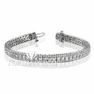 Diamond 18K White Gold Bracelet  L1335. Diamond 18K White Bracelet  L1335, Diamond Bracelets. Bracelets. Top Diamonds & Jewelry