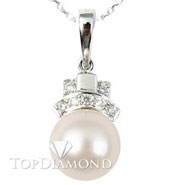Pearl & Diamond Pendant P2419. Pearl & Diamond Pendant P2419, Pearl Pendants. Pearl Jewelry. Top Diamonds & Jewelry