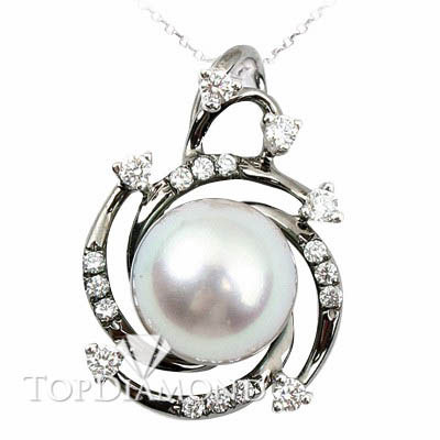 Pearl & Diamond Pendant P2421. Pearl & Diamond Pendant P2421, Pearl Pendants. Pearl Jewelry. Top Diamonds & Jewelry