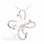 Pearl & Diamond Pendant P2423. Pearl & Diamond Pendant P2423, Pearl Pendants. Pearl Jewelry. Top Diamonds & Jewelry