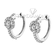 Diamond Hoop Earrings E1893. Diamond Hoop Earrings E1893, Diamond Earrings. Earrings. Top Diamonds & Jewelry