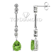 Green Peridot and Diamond Earrings E2140. Green Peridot and Diamond Earrings E2140, Gemstone Earrings. Gemstone Jewelry. Top Diamonds & Jewelry