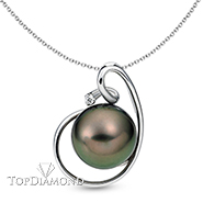 Pearl & Diamond Pendant P2434. Pearl & Diamond Pendant P2434, Pearl Pendants. Pearl Jewelry. Hung Phat Diamonds & Jewelry