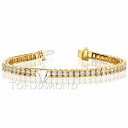 Diamond Tennis Bracelet in 18K Yellow Gold L1353. Diamond Tennis Bracelet in 18K Yellow Gold L1353, Tennis Bracelets. Bracelets. Top Diamonds & Jewelry