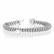 Diamond Tennis Bracelet in 18K White Gold L1356. Diamond Tennis Bracelet in 18 Karat White Gold L1356, Tennis Bracelets. Bracelets. Top Diamonds & Jewelry