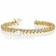 Diamond Tennis Bracelet in 18K Yellow Gold L1358. Diamond Tennis Bracelet in Platinum and 18K Yellow Gold L1358, Tennis Bracelets. Bracelets. Top Diamonds & Jewelry