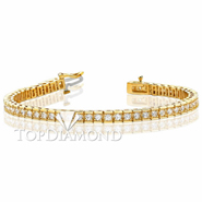 Diamond Tennis Bracelet in 18K  Yellow Gold L1361. Diamond Tennis Bracelet in Platinum and 18K  Yellow Gold L1361, Tennis Bracelets. Bracelets. Top Diamonds & Jewelry
