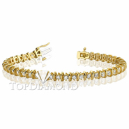 Diamond Tennis Bracelet in 18K Yellow Gold L1379. Diamond Tennis Bracelet in Platinum and 18K Yellow Gold L1379, Tennis Bracelets. Bracelets. Top Diamonds & Jewelry