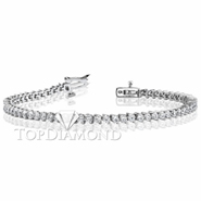 Diamond Tennis Bracelet in 18K White Gold L1383. Diamond Tennis Bracelet in Platinum and 18K White Gold L1383, Tennis Bracelets. Bracelets. Top Diamonds & Jewelry