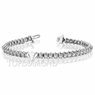 Diamond Tennis Bracelet in 18K White Gold L1392. Diamond Tennis Bracelet in Platinum and 18K White Gold L1392, Tennis Bracelets. Bracelets. Top Diamonds & Jewelry